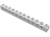 Деталь LEGO Кирпичик Technic 1 x 12, с отверстиями, Белый