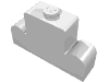 Деталь LEGO Кирпичик изогнутый центральный верхний 1 x 4 x 2, со штырьком, Белый
