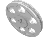 Набор LEGO Technic Wedge Belt Wheel [aka Pulley], Белый
