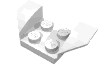 Деталь LEGO Mudguard 2 x 4 with Flared Wings, Белый