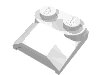 Деталь LEGO Brick Curved 2 x 2 x 2/3 Two Studs - Lip End, Белый
