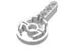Деталь LEGO Technic Rotation Joint Disk with Pin Hole and 3L Beam Thick, Белый