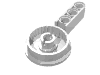 Деталь LEGO Technic Rotation Joint Disk with Pin and 3L Beam Thick, Белый