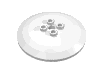 Набор LEGO Dish 6 x 6 Inverted (Radar) [Hollow Studs], Белый
