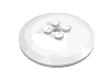 Деталь LEGO Dish 6 x 6 Inverted (Radar) [Solid Studs], Белый
