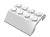 Деталь LEGO Slope 45° 4 x 4 Double with Locking Hinge, Белый