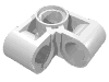 Деталь LEGO Соединитель штифтов Technic перпендикулярный изогнутый 2 x 2, Белый