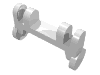 Деталь LEGO Minifig Stretcher Wheels, Белый