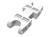 Деталь LEGO Technic Axle and Pin Connector 2 x 5 with Two Ball Joint Sockets, Белый