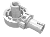 Деталь LEGO Technic Rotation Joint Ball Loop with Two Perpendicular Pins with Friction, Белый
