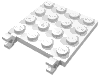 Деталь LEGO Пластина специальная 4 x 4, с горизонтальными клипсами, Белый