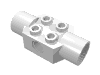 Деталь LEGO Technic Brick Special 2 x 2 with Pin Hole, with 2 Rotation Joint Sockets, Белый