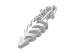 Деталь LEGO Bionicle Foot Visorak with 3 Pin Holes, Белый