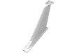 Деталь LEGO Хвост 14 x 2 x 8, Белый