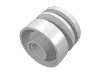 Деталь LEGO Wheel 30.4 x 14 with Pin Hole, Fake Bolts and Shallow Spokes, Белый