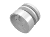 Деталь LEGO Wheel 30.4 x 14 with Axle Hole, Fake Bolts and Shallow Spokes, Белый