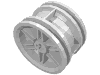 Деталь LEGO Wheel 30.4 x 20 without Pinholes, with Reinforced Rim, Белый