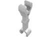 Деталь LEGO Arm - Mechanical Straight [2 Clips at 90°], Белый