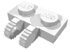 Деталь LEGO Hinge Plate 1 x 2 Locking with 2 Fingers on Side, Белый