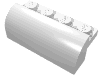 Деталь LEGO Кирпичик 2 x 4 x 1 1/3, с изогнутым верхом, Белый