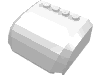 Деталь LEGO Windscreen 5 x 6 x 2 Curved Top Canopy with 4 Studs, Белый