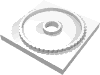Деталь LEGO Turntable 4 x 4 Square Base, Locking, Белый