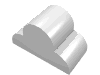 Набор LEGO Brick 2 x 4 x 2 No Studs, Triple Curved Top, Белый