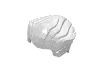 Деталь LEGO Minifig Hair - Swept Back with Widow's Peak, Белый