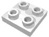 Набор LEGO Plate Special 2 x 2 with Wheel Holder Bottom, Белый