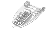 Деталь LEGO Aircraft Fuselage Curved Forward 6 x 10 Bottom, Белый