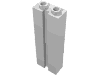 Деталь LEGO Кирпичик специальный 1 x 2 x 5, с пазом, Белый