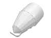 Деталь LEGO Windscreen 7 x 4 x 2 Round Extended Front Edge, Белый