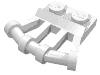 Деталь LEGO Plate Special 1 x 2 with Angled Handles on Side, Белый