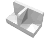 Деталь LEGO Panel 1 x 2 x 1 with Rounded Corners and Central Divider, Белый