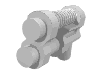 Деталь LEGO Minifig Two Barrel Pistol, Белый