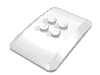 Деталь LEGO Wedge 6 x 4 x 2/3 Quad Curved, Белый