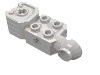 Деталь LEGO Technic Brick Special 2 x 2 with Axle Hole, Rotation Joint Ball Half [Vertical Side], Vertical Axle Hole End, Очень светлый сине-серый