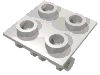 Набор LEGO Hinge Brick 2 x 2 Top Plate Thin, Very Light Bluish Gray