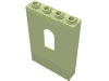 Деталь LEGO Panel 1 x 4 x 5 with Arched Window, Желто-зеленый
