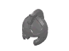 Деталь LEGO Minifig Helmet - Rohan Style Castle with Cheek Protection and Horsehead Comb, Матовый серебристый
