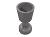 Деталь LEGO Minifig Goblet, Матовый серебристый