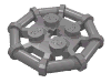 Деталь LEGO Plate Special 2 x 2 with Bar Frame Octagonal, Матовый серебристый