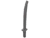 Деталь LEGO Minifig Sword Shamshir [Square Guard], Матовый серебристый