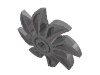 Деталь LEGO Propeller 8 Blade 5 Diameter, Матовый серебристый
