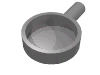 Деталь LEGO Minifig Frying Pan, Матовый серебристый