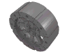 Деталь LEGO Wheel Wagon Viking with 12 Holes [7 Studs Diameter], Матовый серебристый