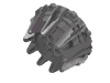 Деталь LEGO Wheel Hard Plastic with Small Cleats and Flanges, Матовый серебристый