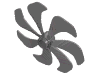 Деталь LEGO Propeller 7 Blade 6 Diameter, Матовый серебристый