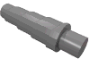 Деталь LEGO Horn (Unicorn), Матовый серебристый