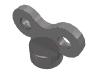 Деталь LEGO Minifig Toy Winder Key, Матовый серебристый